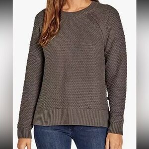 Gap Women’s Textured Knit Long Sleeve Sweater Dark Grey XL